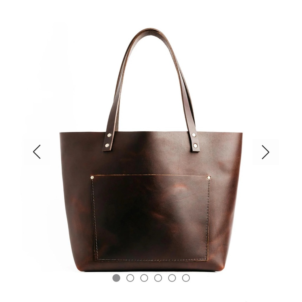 Portland Leather Goods Classic Medium Tote, Grizzly Brown